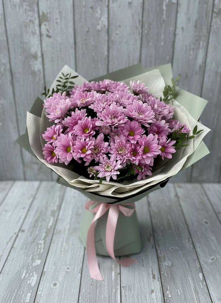 Букет цветов из: Хризантемы в Свече