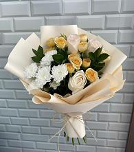 Букет цветов из:  Розы и Хризантемы #REPLACE_PRED# Свече