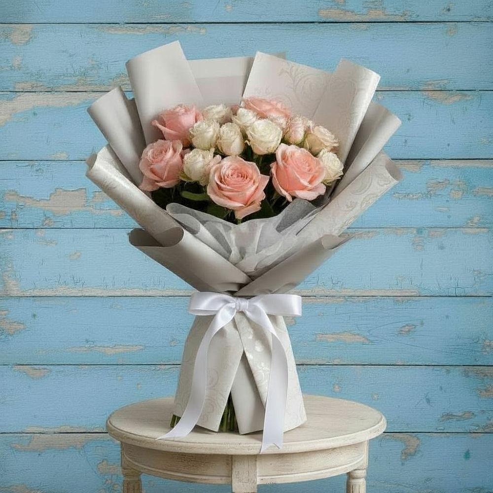 Букет цветов из: Розы в Свече