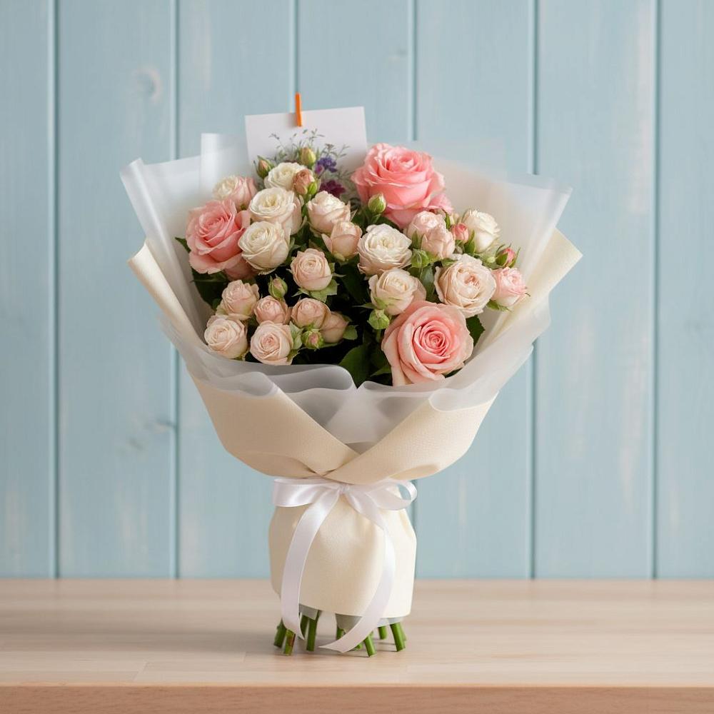 Букет цветов из: Розы в Свече