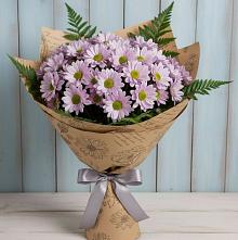 Букет цветов из:  Хризантемы в Свече