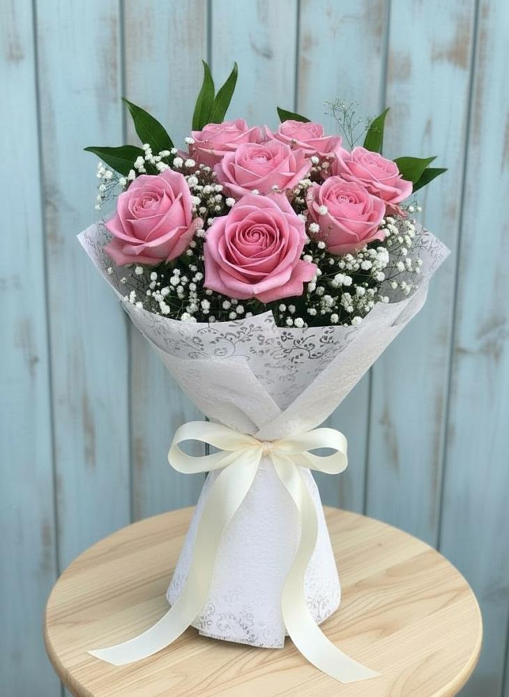 Букет цветов из: Розы в Свече