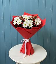 Букет цветов из:  Хризантемы в Свече