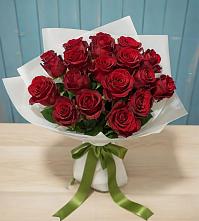 Букет Красные розы в Свече