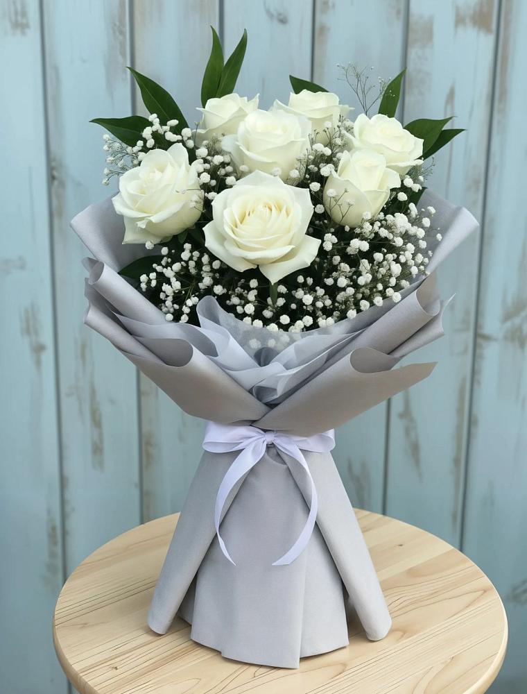 Букет цветов из: Розы в Свече