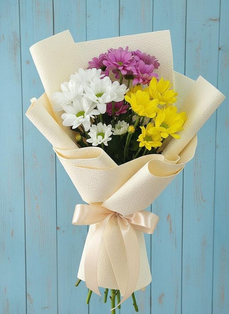 Букет цветов из: Хризантемы в Свече