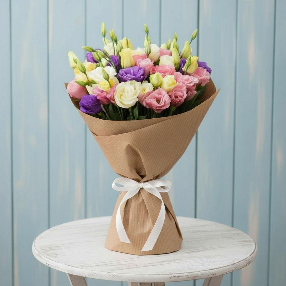 Букет цветов из: Лизиантусы в Свече