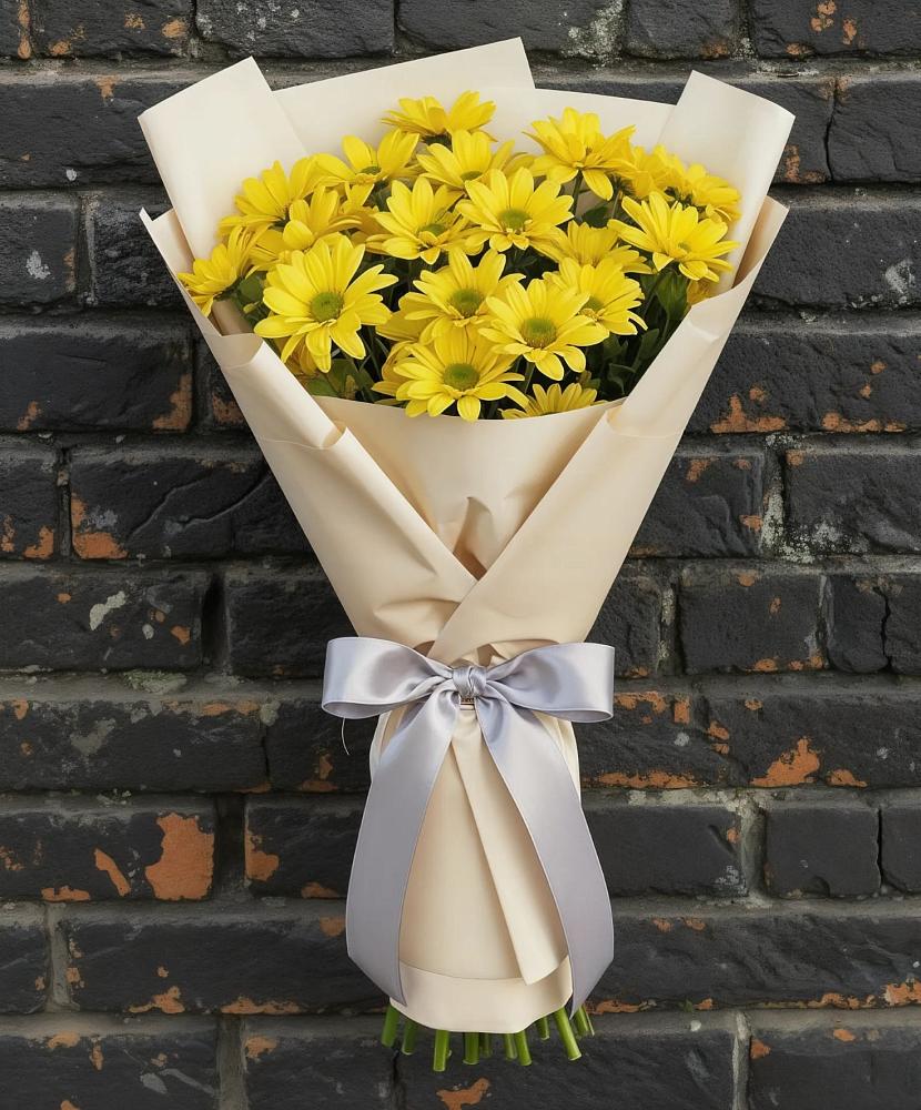 Букет цветов из: Хризантемы в Свече